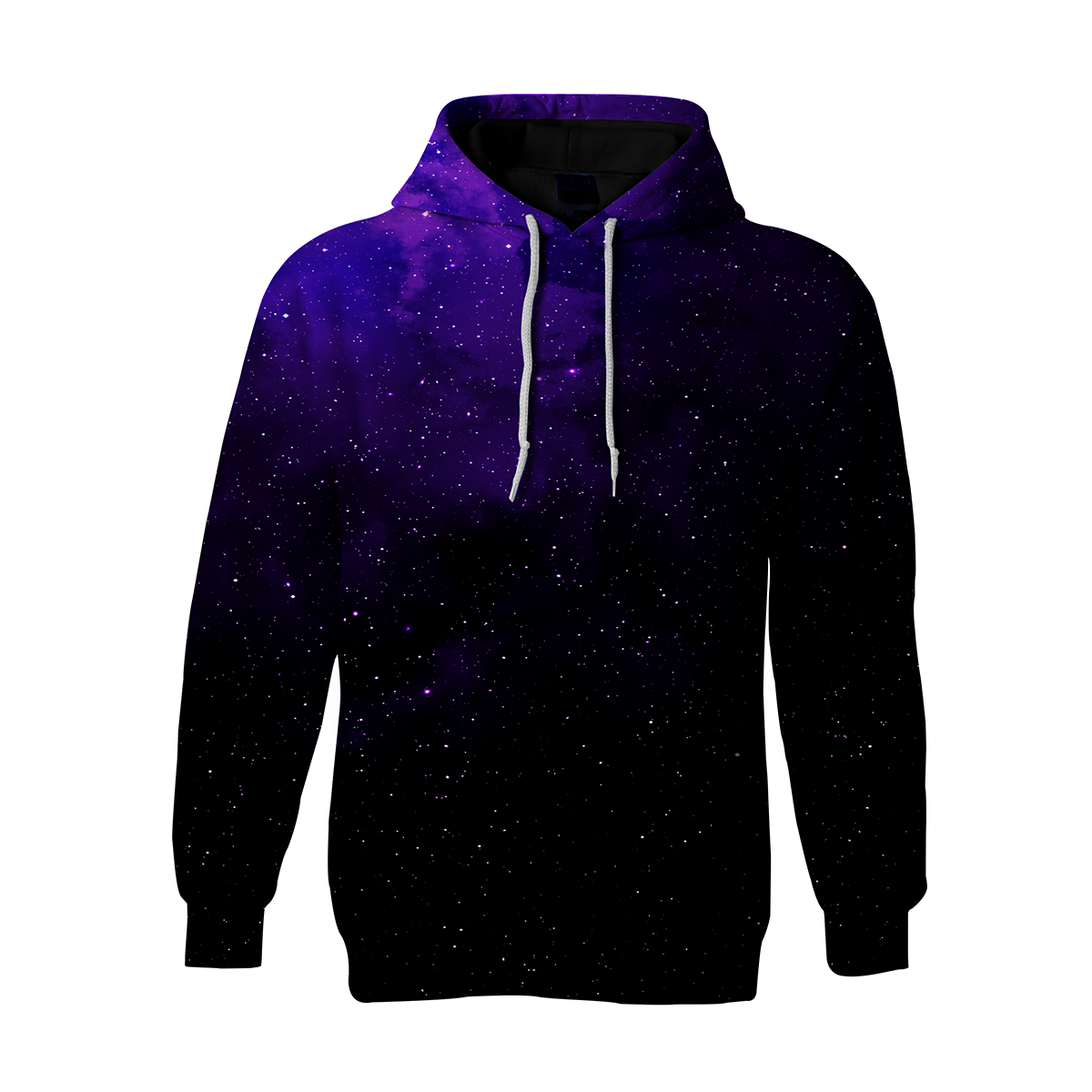 Black And Purple Galaxy Oversized Pullover Hoodie 3D Print Full S-5XL