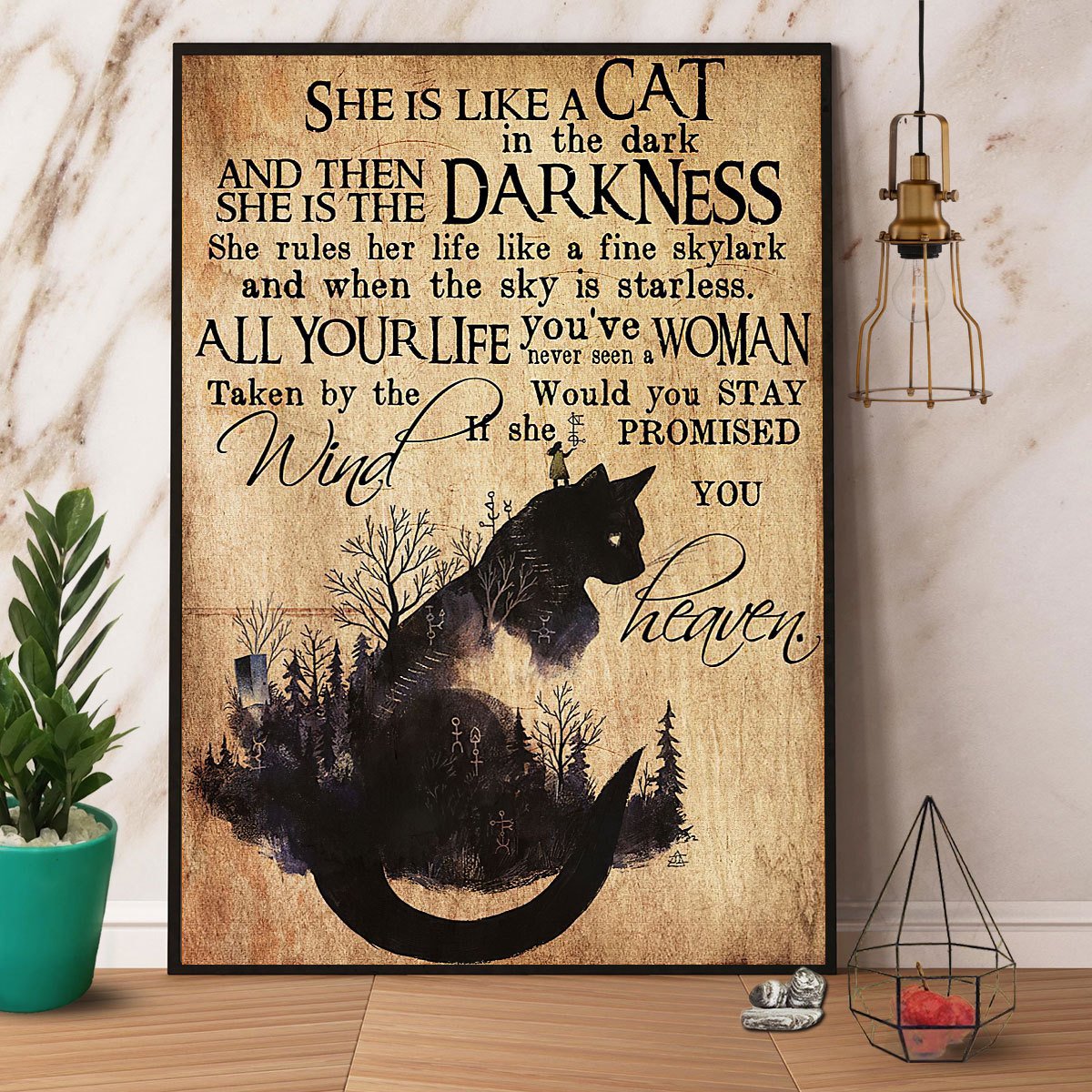 Black Cat She Is Like A Cat In The Dark And She Is Darkness Satin Poster Portrait No Frame