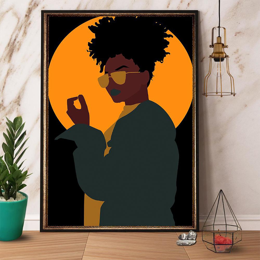 Black Educator Satin Poster Portrait No Frame