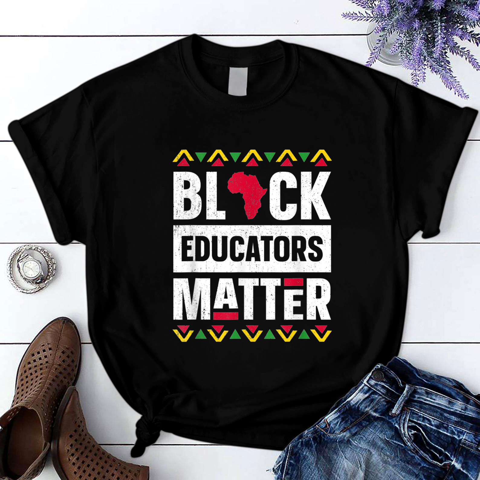 Black Educators Matter eacher Black History Month T Shirt Black Unisex S-6XL