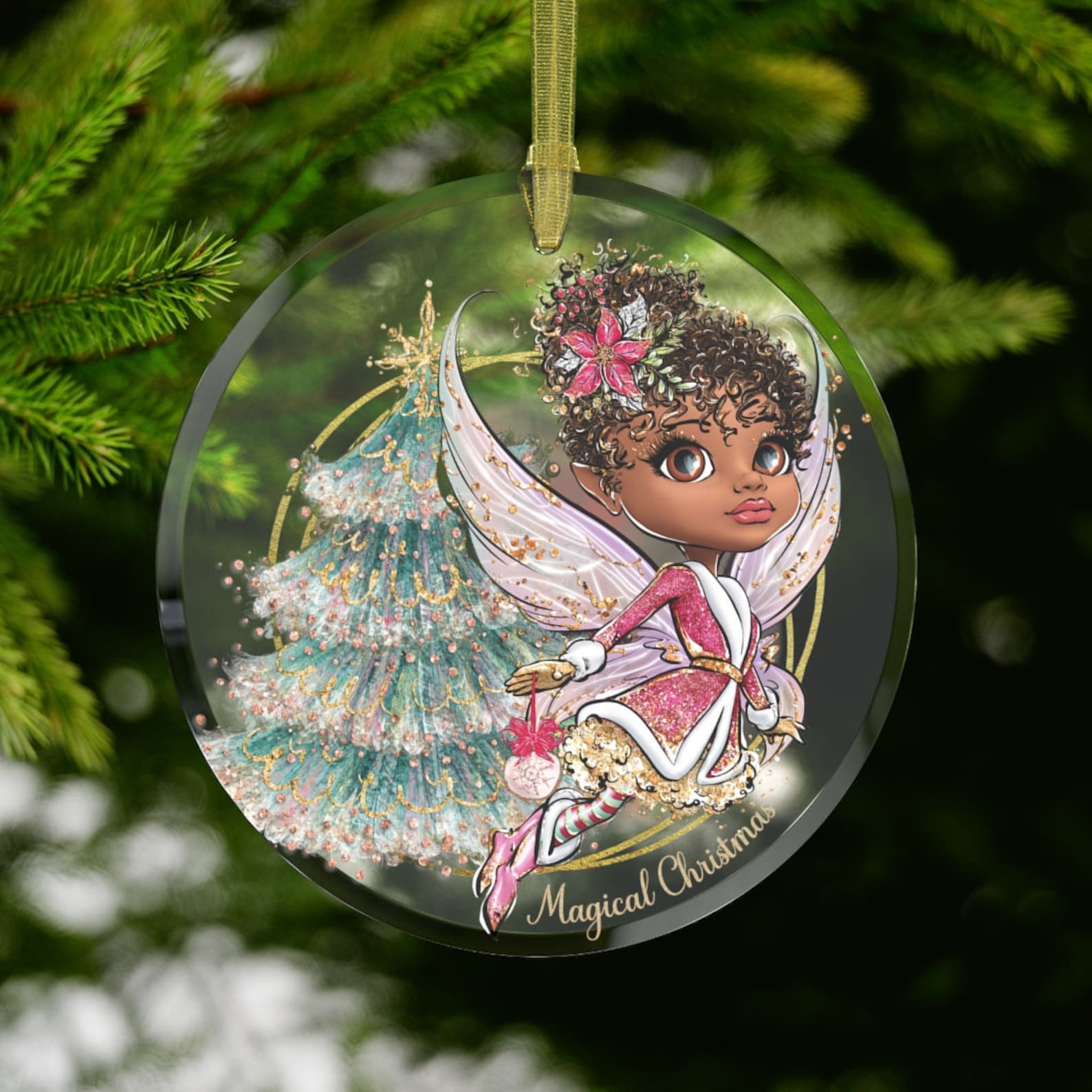 Black Fairy Magical Fairy Black Fairy African American Fairyfairy Holiday Gifts Fairies Christmas Ornament