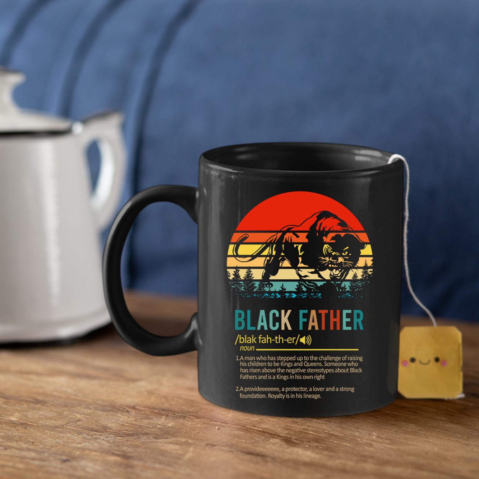 Black Father Classic Mug Black Ceramic 11-15oz Coffee Tea Cup