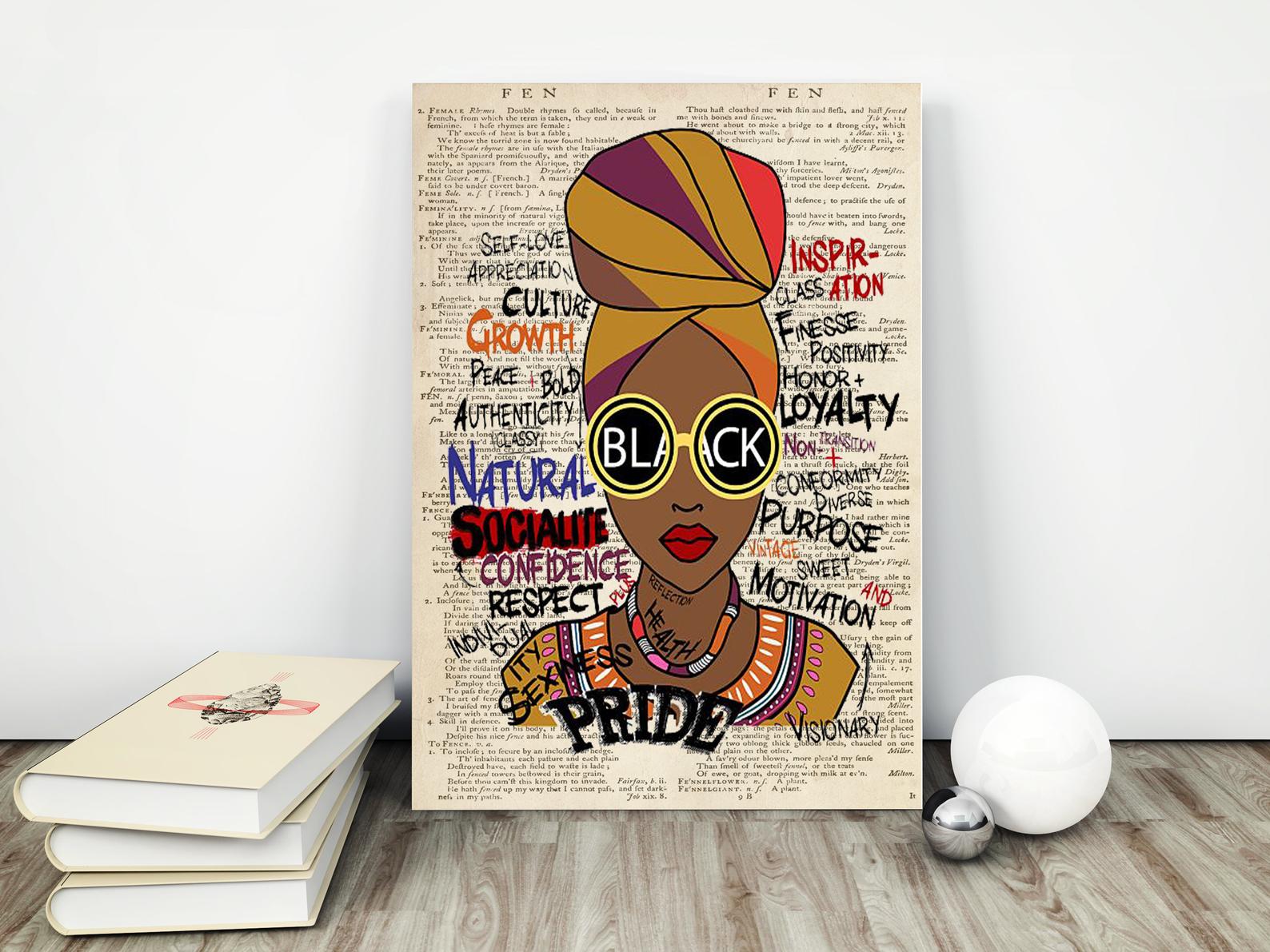 Black Girl Pride African American Girl African Queen Best Gift Ever Satin Poster Portrait no Frame