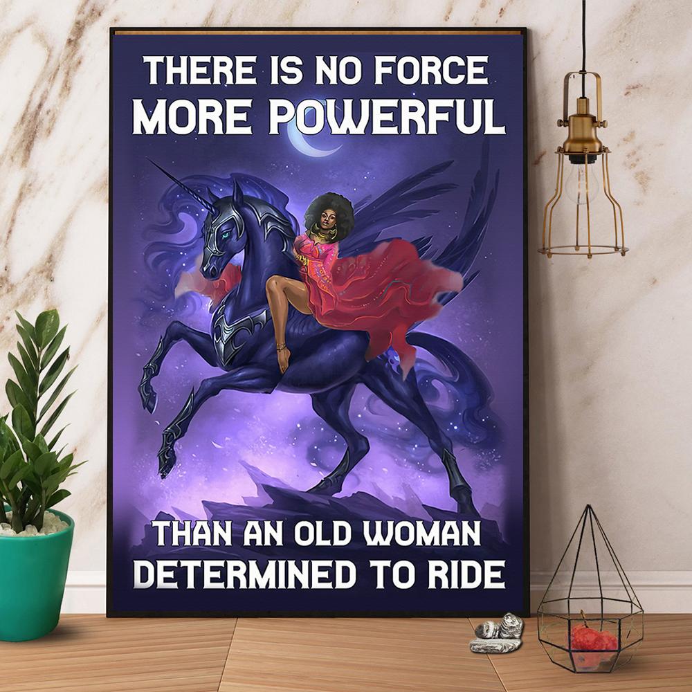 Black Girl There Is No Force More Powerful Satin Poster Portrait No Frame