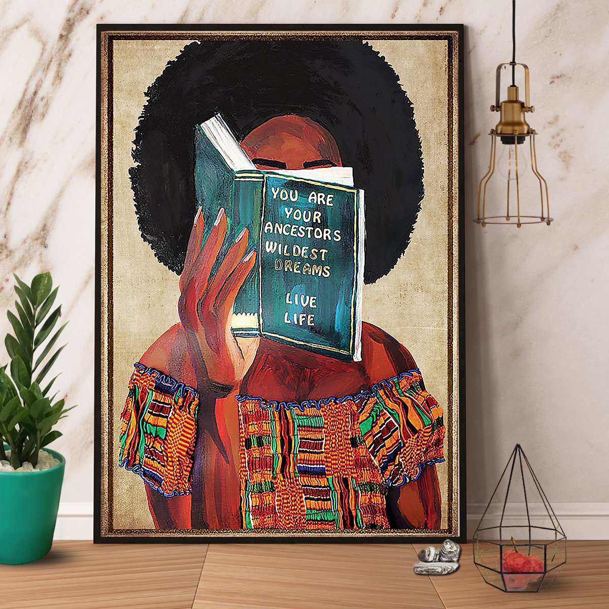 Black Girl You Are Your Ancestors Satin Poster Portrait No Frame