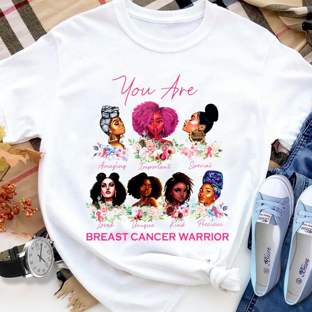 Black girls you are breast cancer warrior shirt you are black queen T Shirt White Unisex S-6XL