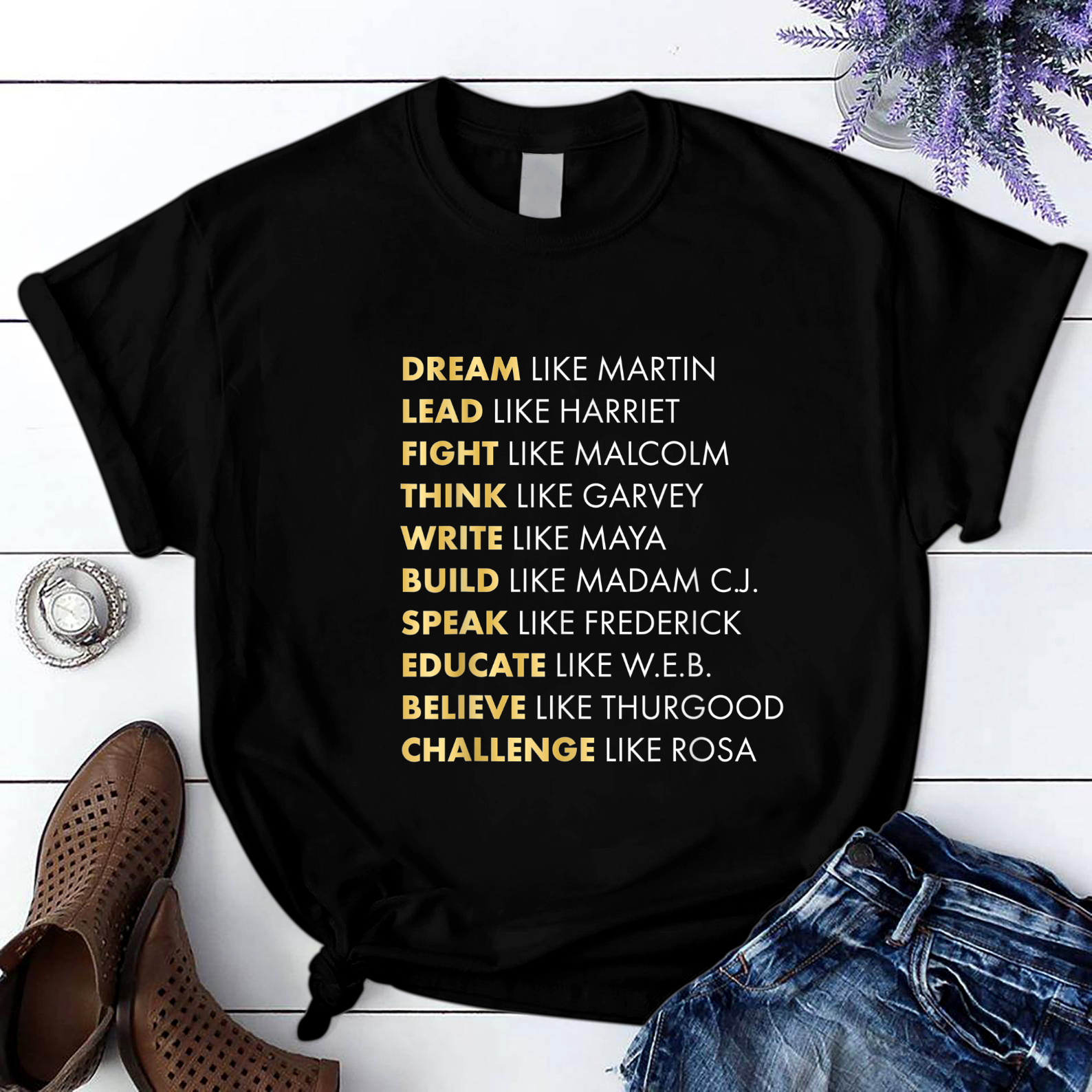 Black History Dream Like Martin T Shirt Black Unisex S-6XL