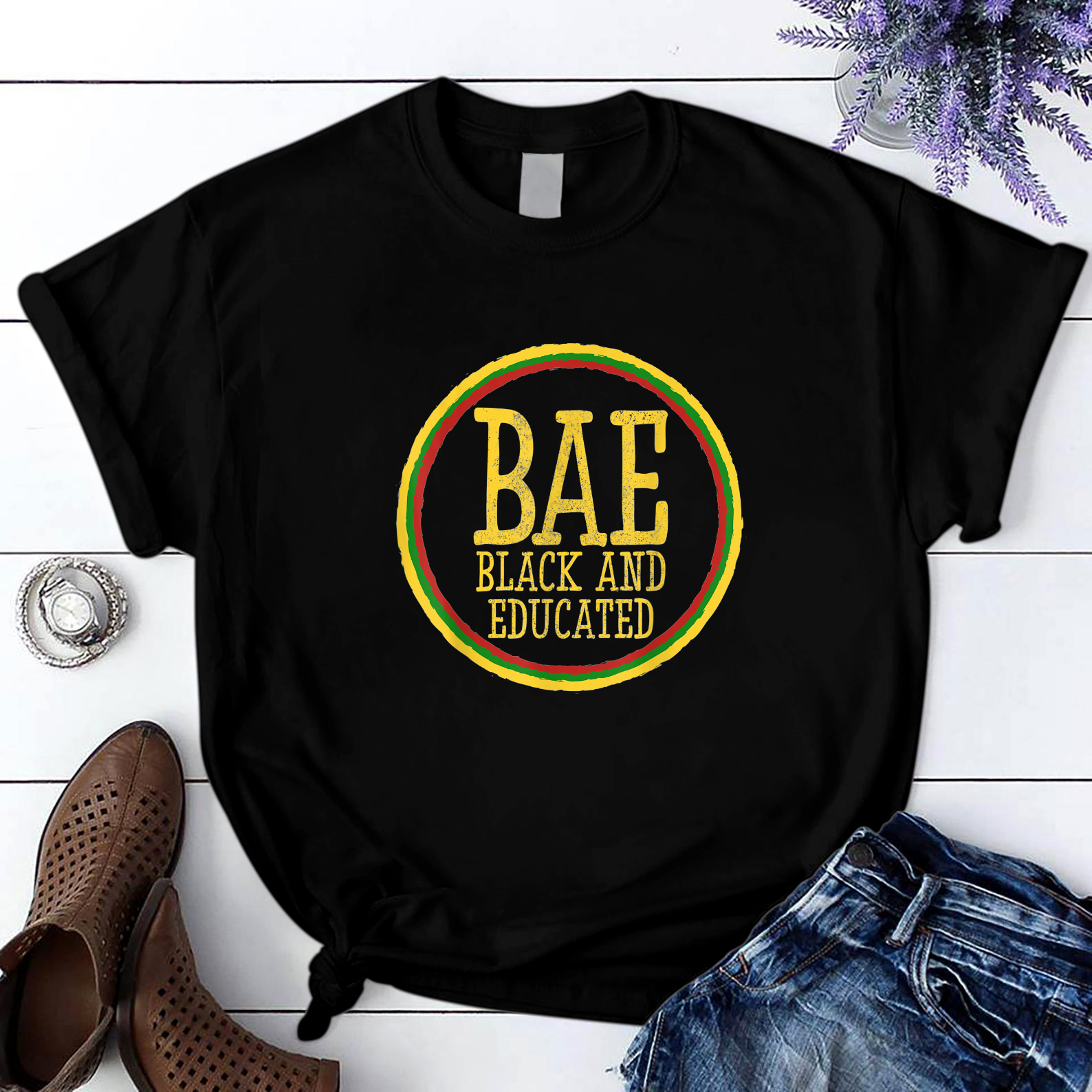 Black History Month BAE Educated Gift T Shirt Black Unisex S-6XL