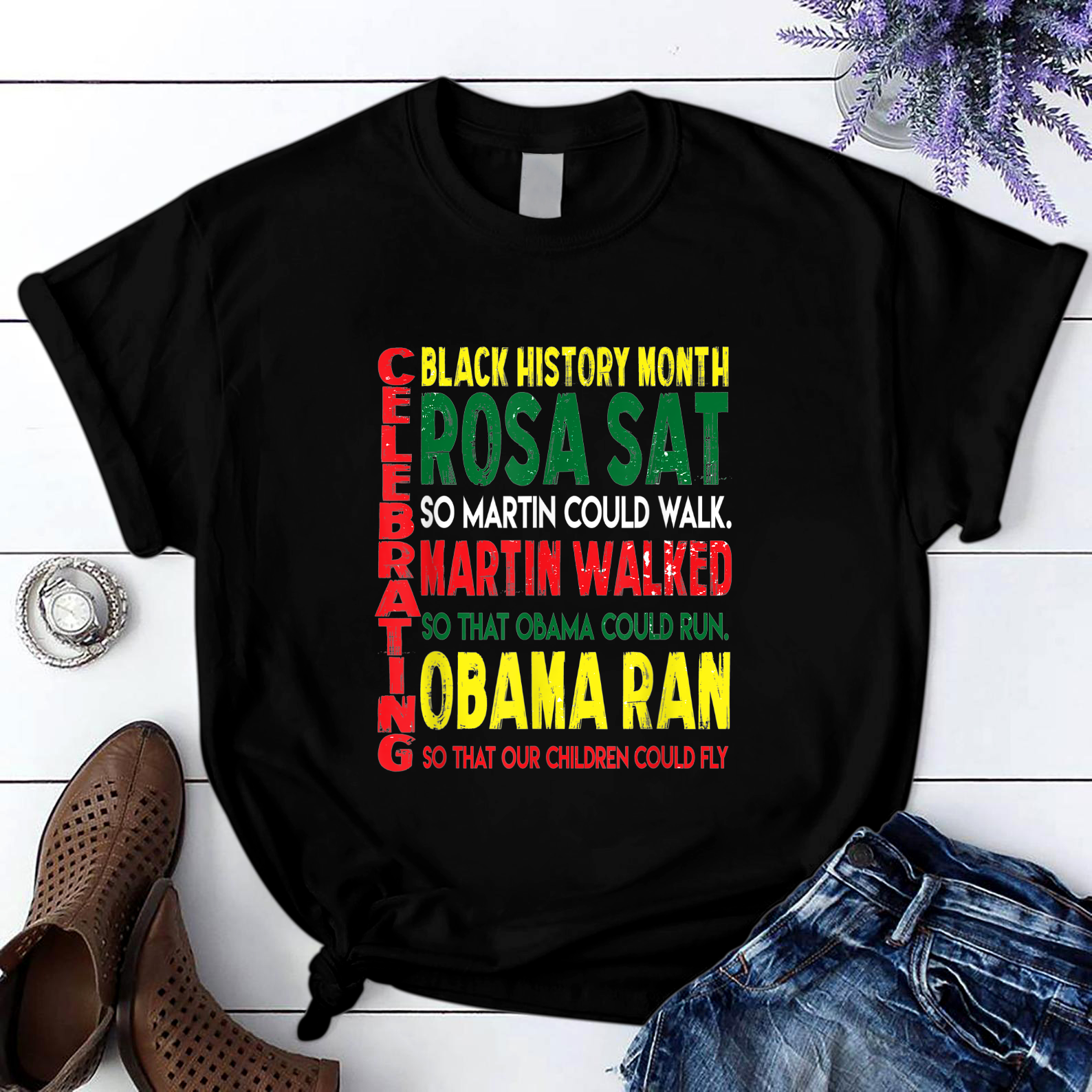 Black History Month Celebrate Pride in Black History T Shirt Black Unisex S-6XL