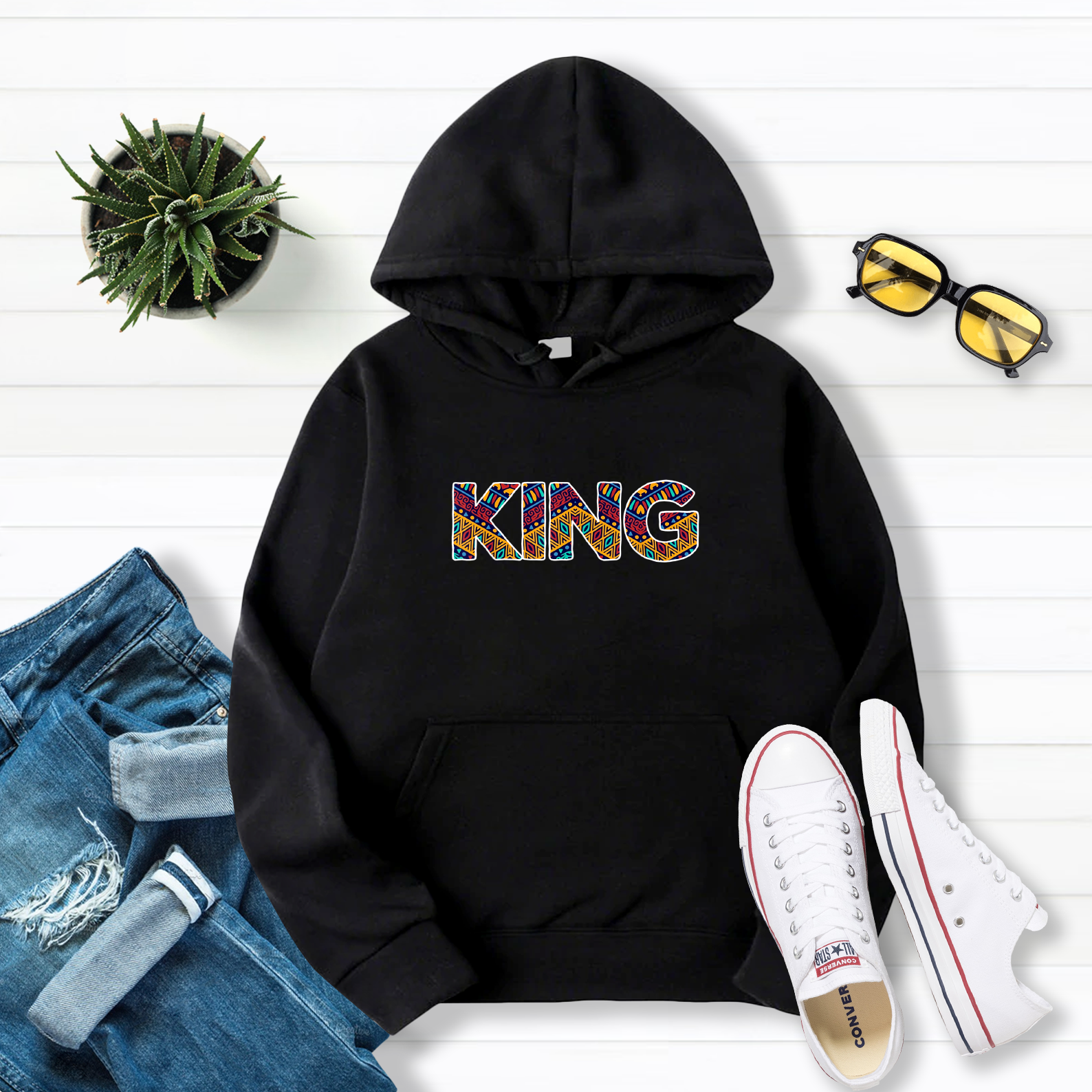 Black History Month Hoodie King Pullover Hoodie Black S-5XL