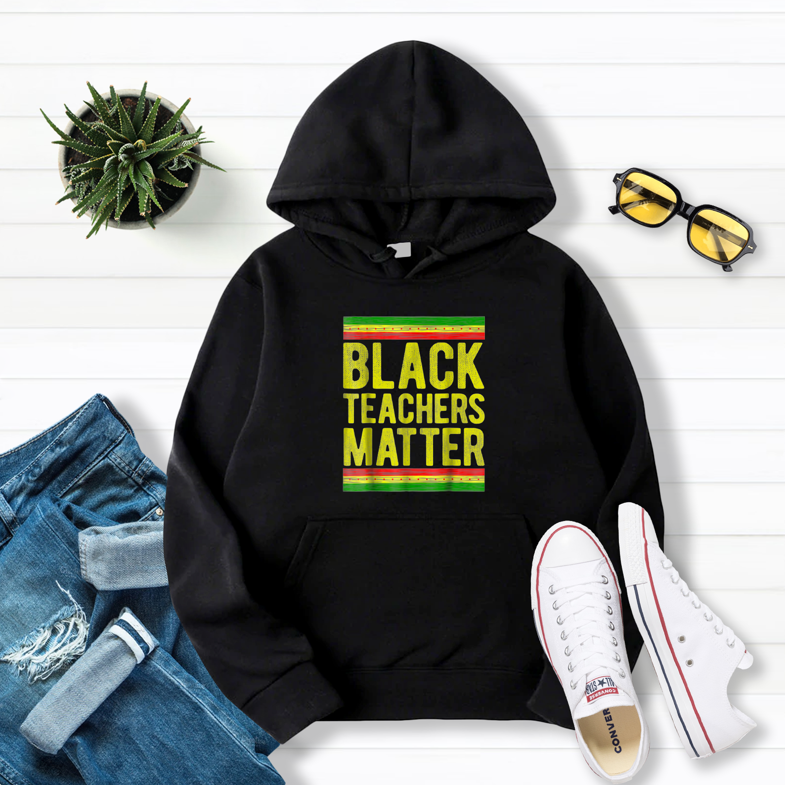 Black History Month Hoodie Teachers Matter Gift Pullover Hoodie Black S-5XL