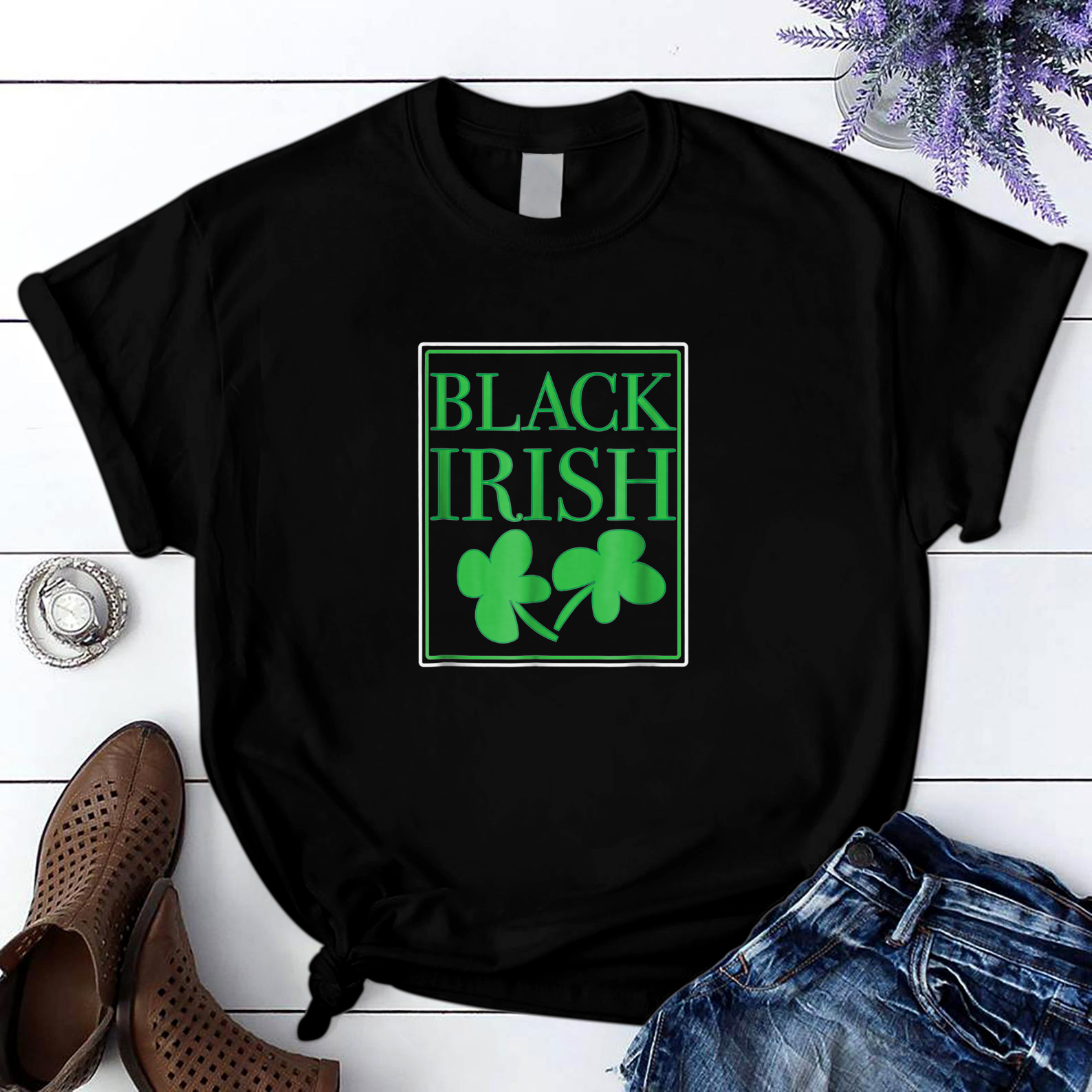 Black Irish St. Patrick'S Day T Shirt Black Unisex S-6Xl