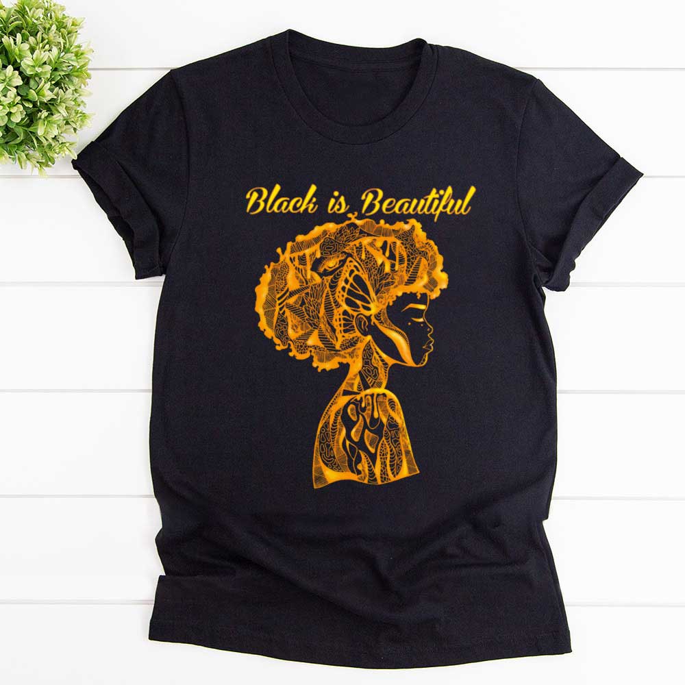 Black Is Beautiful Sexy Black Lady T Shirt Black Unisex S-6XL