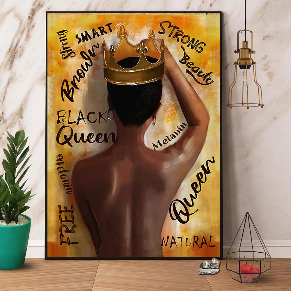 Black Queen Smart Strong Beauty Satin Poster Portrait No Frame