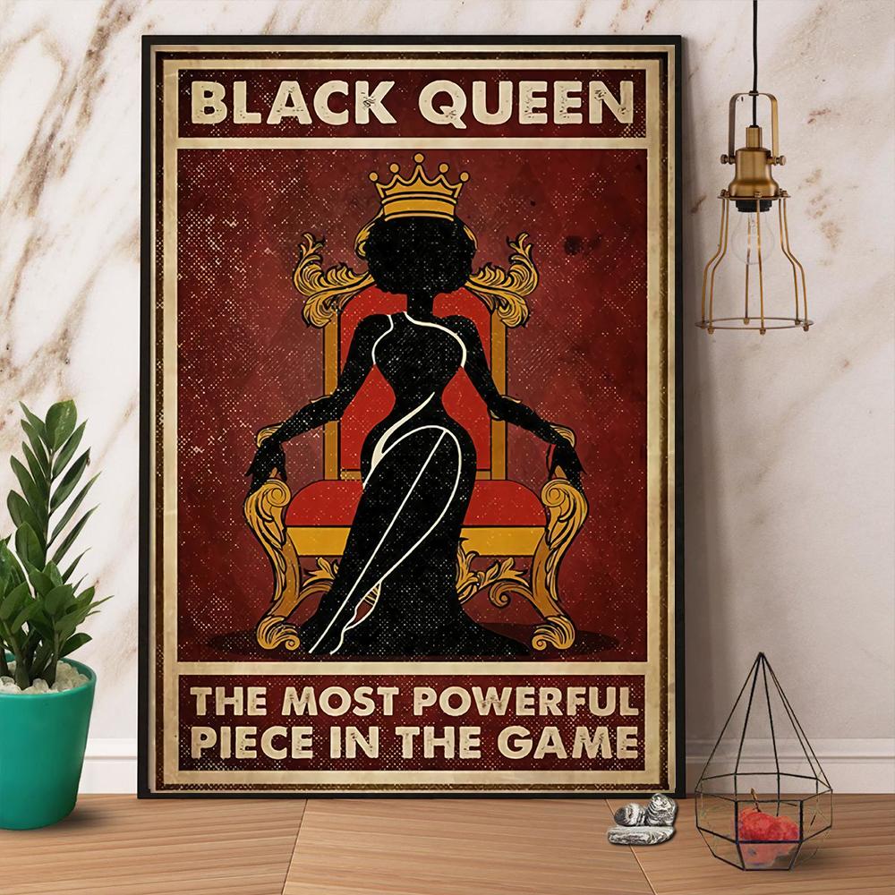 Black Queen The Most Powerful Piece In The Game Satin Poster Portrait No Frame