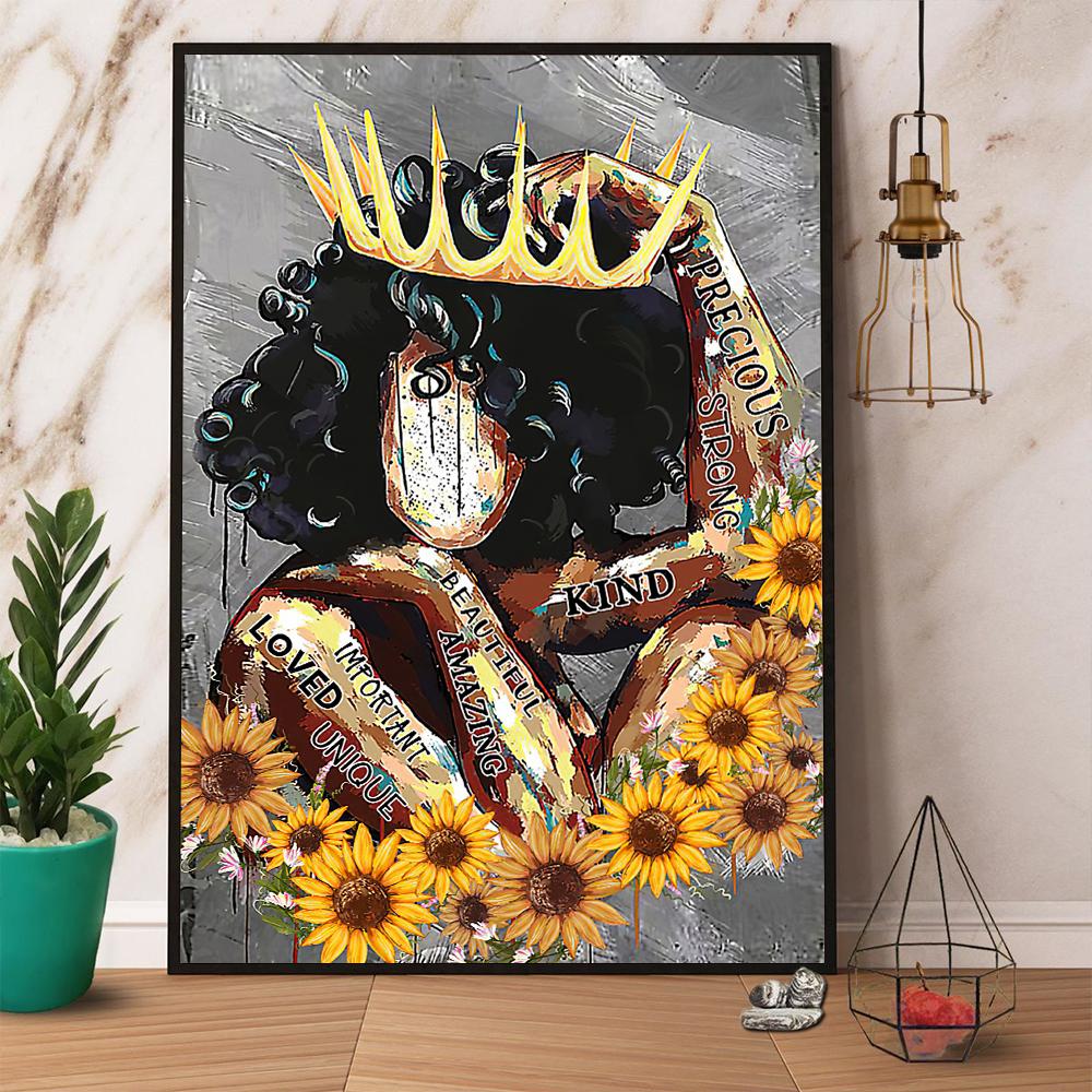 Black Queen Unique Loved Important Amazing Satin Poster Portrait No Frame