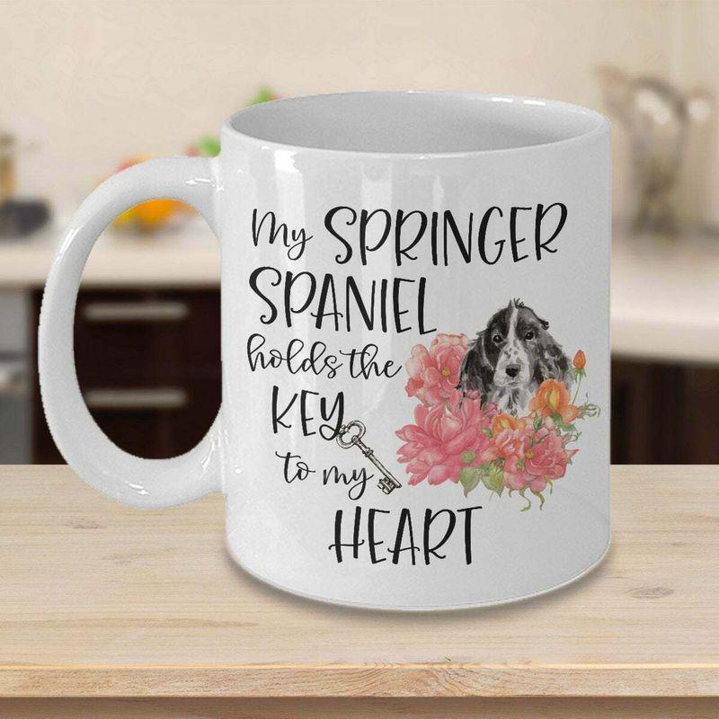 Black Springer Spaniel For Springer Spaniel Mom Springer Spaniel Lover Mug White Ceramic 11-15oz Coffee Tea Cup