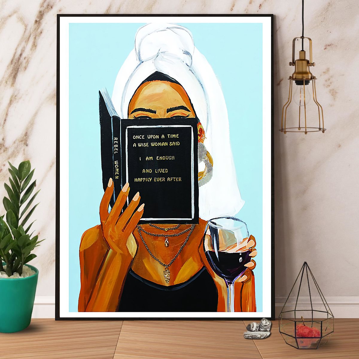 Black Woman I Am Enough And Lived Happy Ever After Satin Poster Portrait No Frame