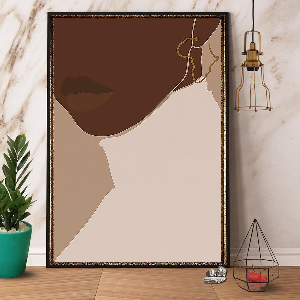 Black Woman Portrait Satin Poster Portrait No Frame