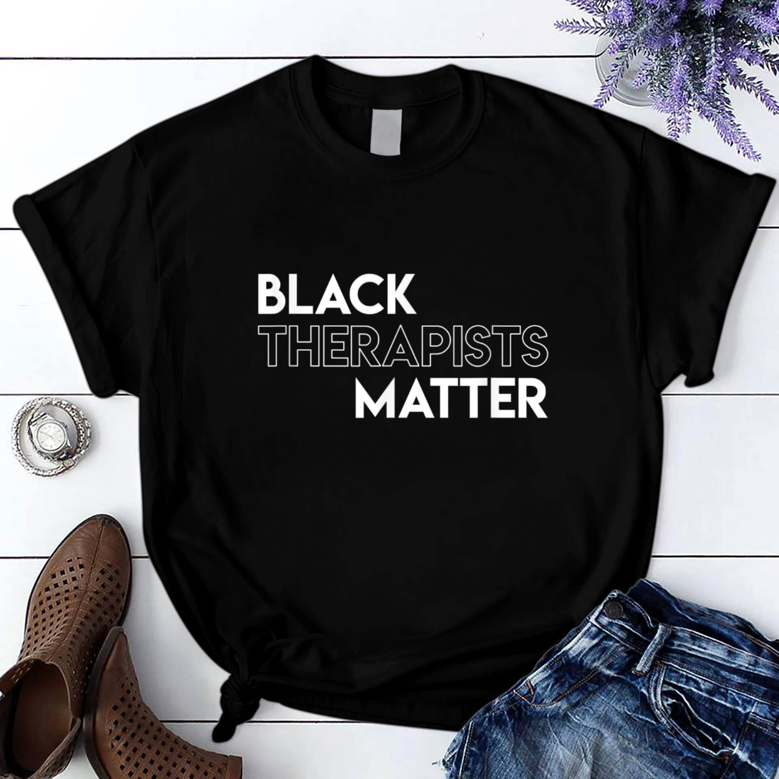 Blackherapists Matter African History Month T Shirt Black Unisex S-6XL