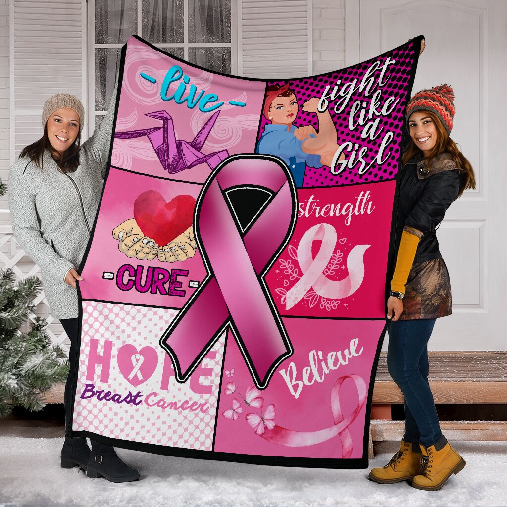 Blanketfy Fight For Breast Cancer 05 Fleece Blanket