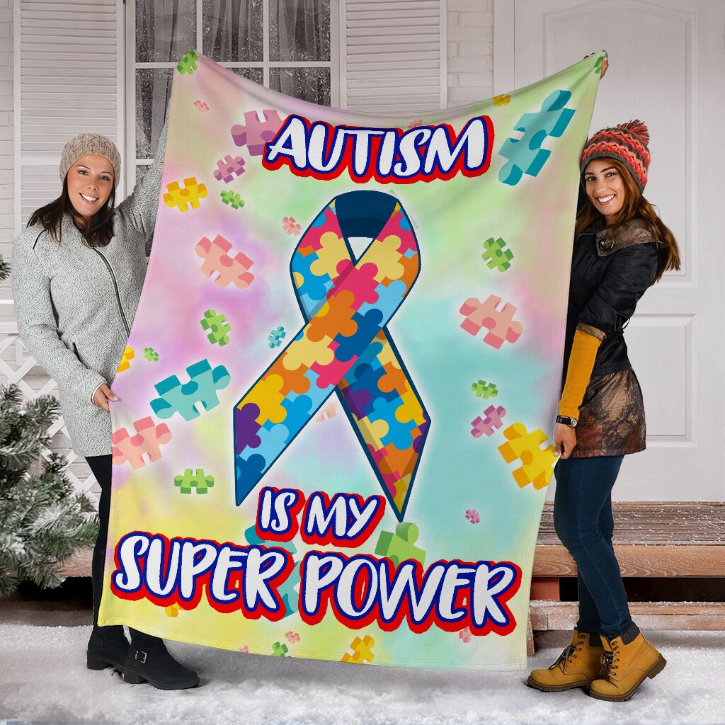 Blanketfy I Love Autism 01 Fleece Blanket