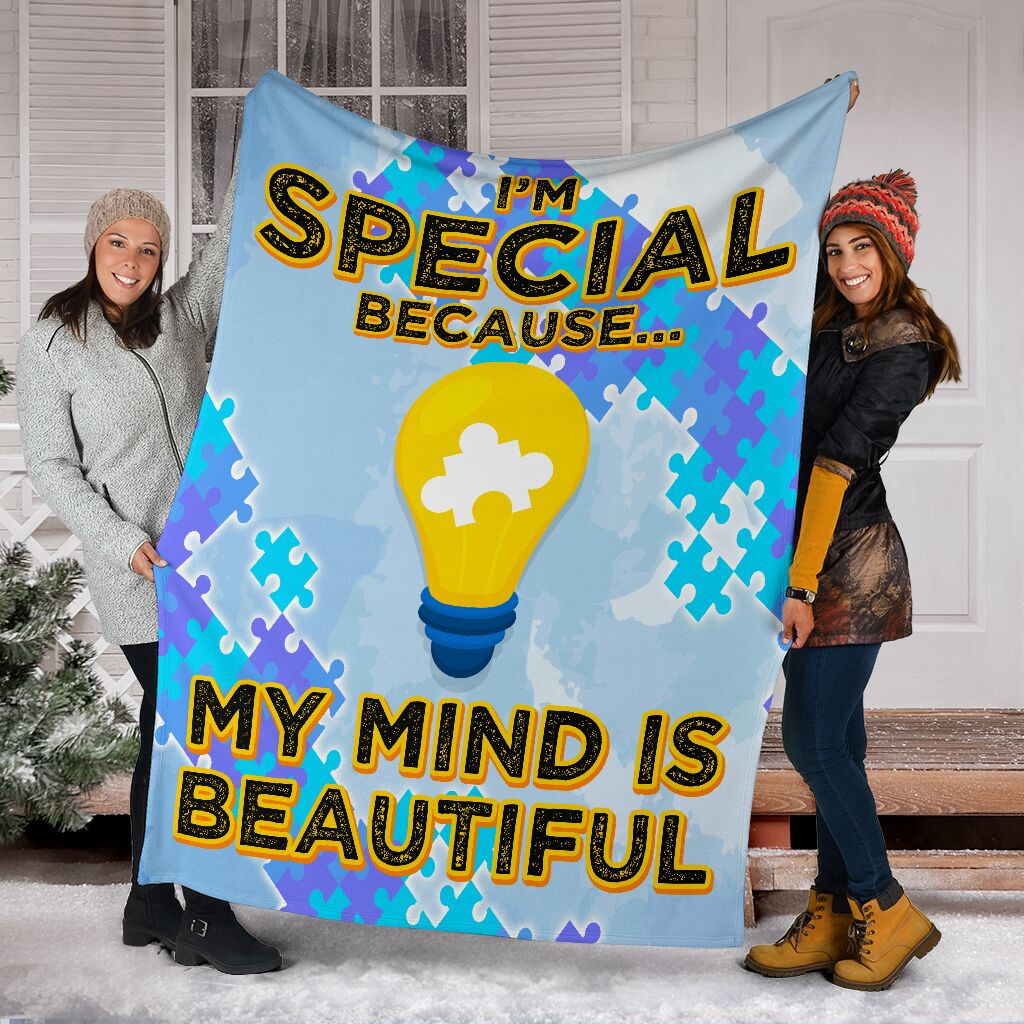 Blanketfy I Love Autism 03 Fleece Blanket