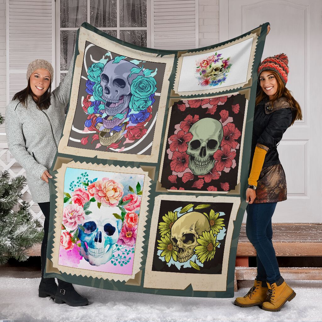 Blanketfy Skull 02 Fleece Blanket