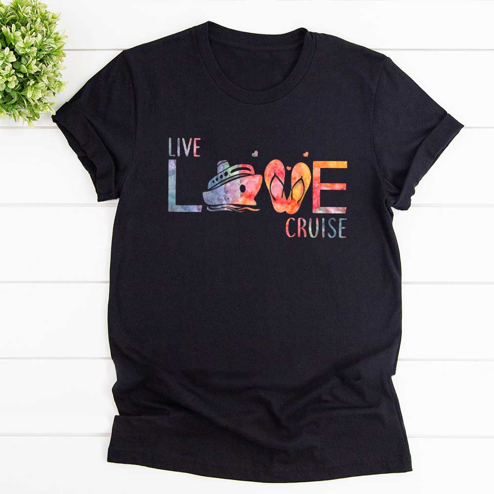 Boats live love cruise beach cute flip flop T Shirt Black Unisex S-6XL