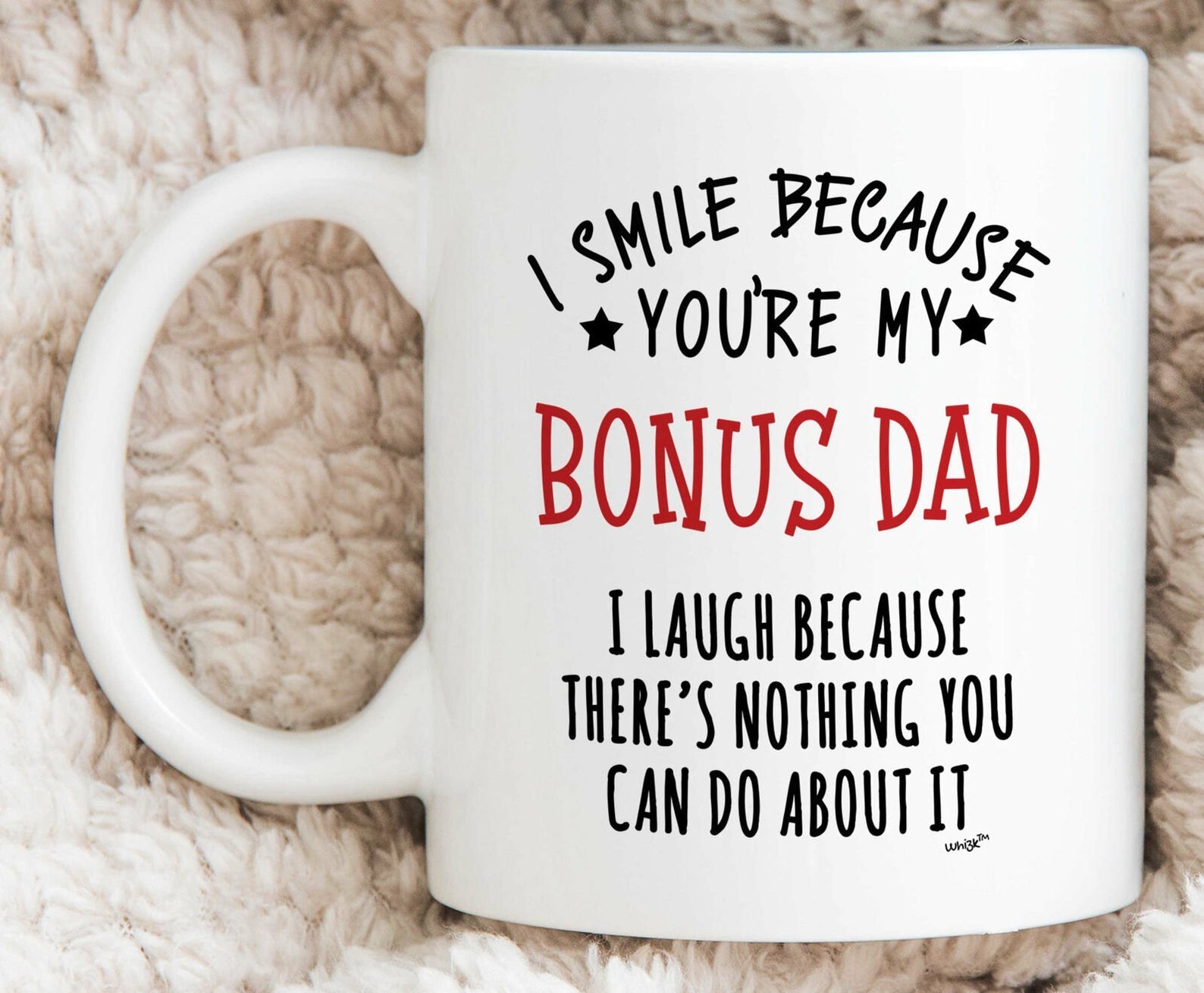 Bonus Dad Mug White Ceramic 11-15Oz Coffee Tea Cup