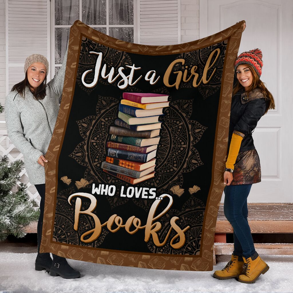 Book Just A Girl Who Love Mandala Fleece Blanket