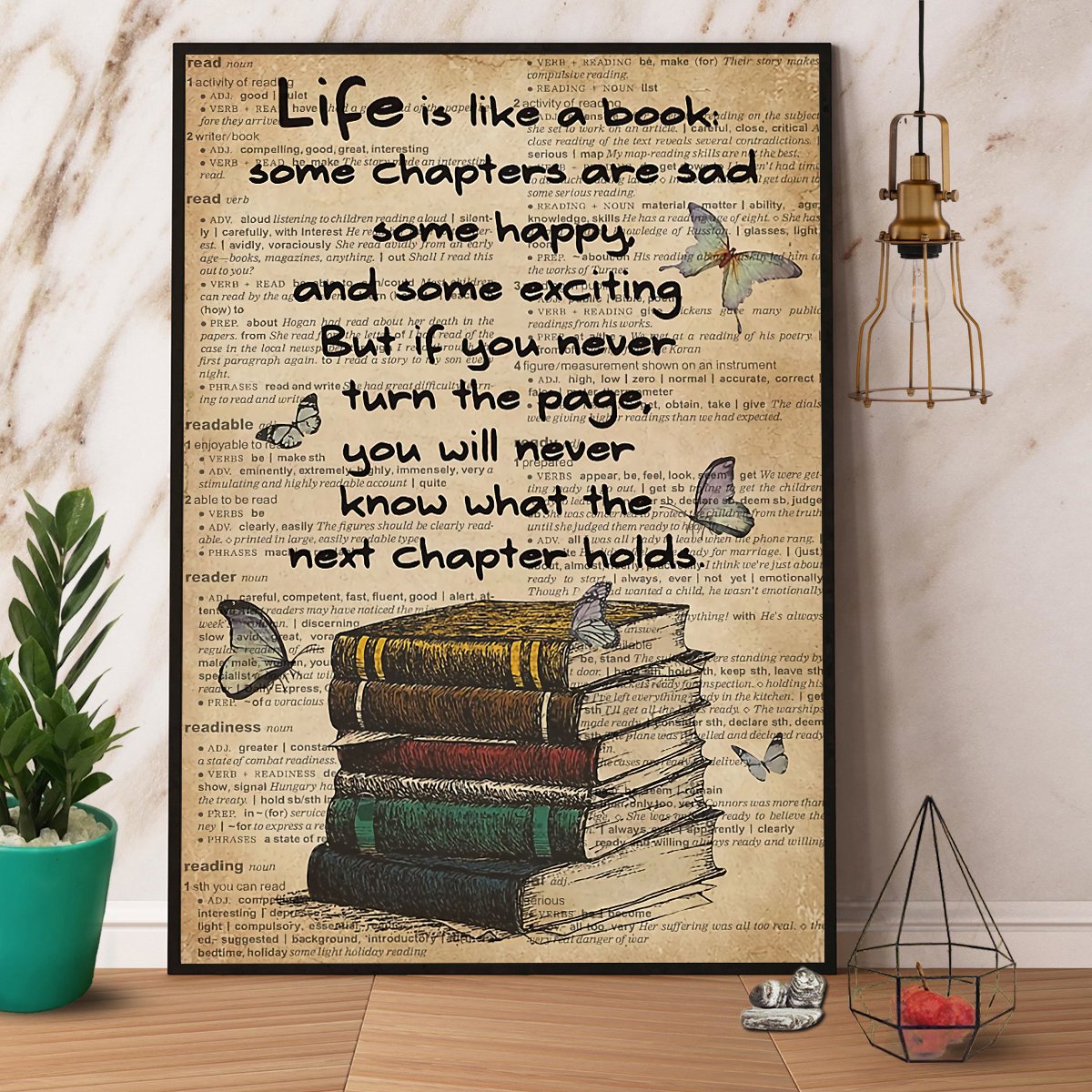 Books Life Is Like A Books Some Chapters Are Sad Satin Poster Portrait No Frame