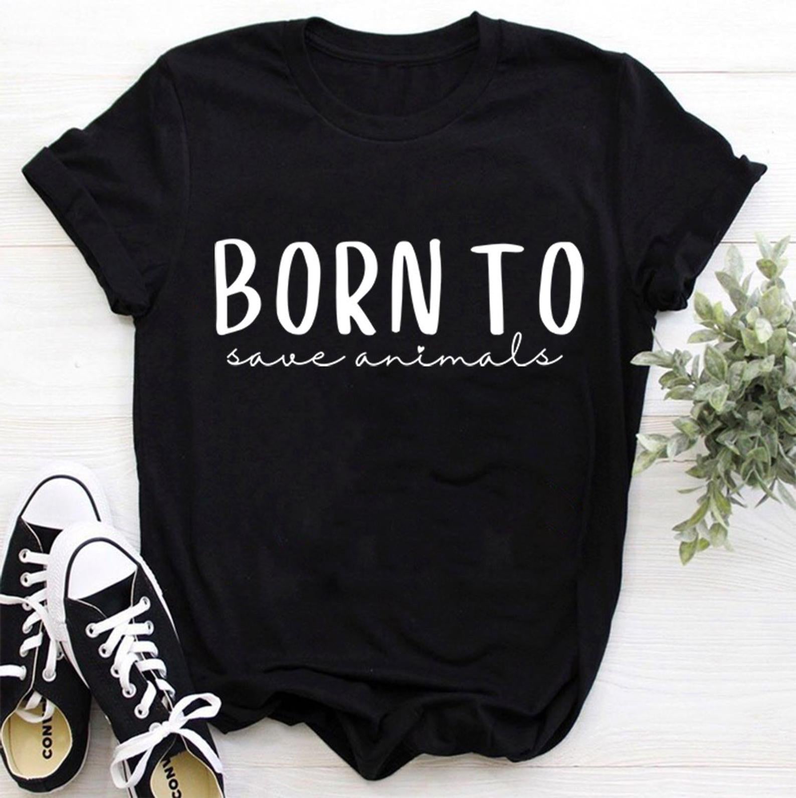 Born To Save Animals Shirt veterinary T Shirt Black Unisex S-6XL