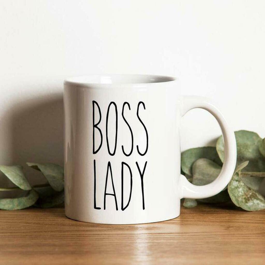 Boss Lady Boss Mug White Ceramic 11-15oz Coffee Tea Cup