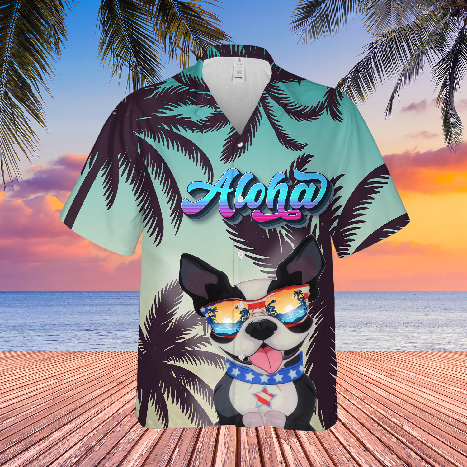 Boston Terrier Hawaiian 3d Shirt For Women And Men