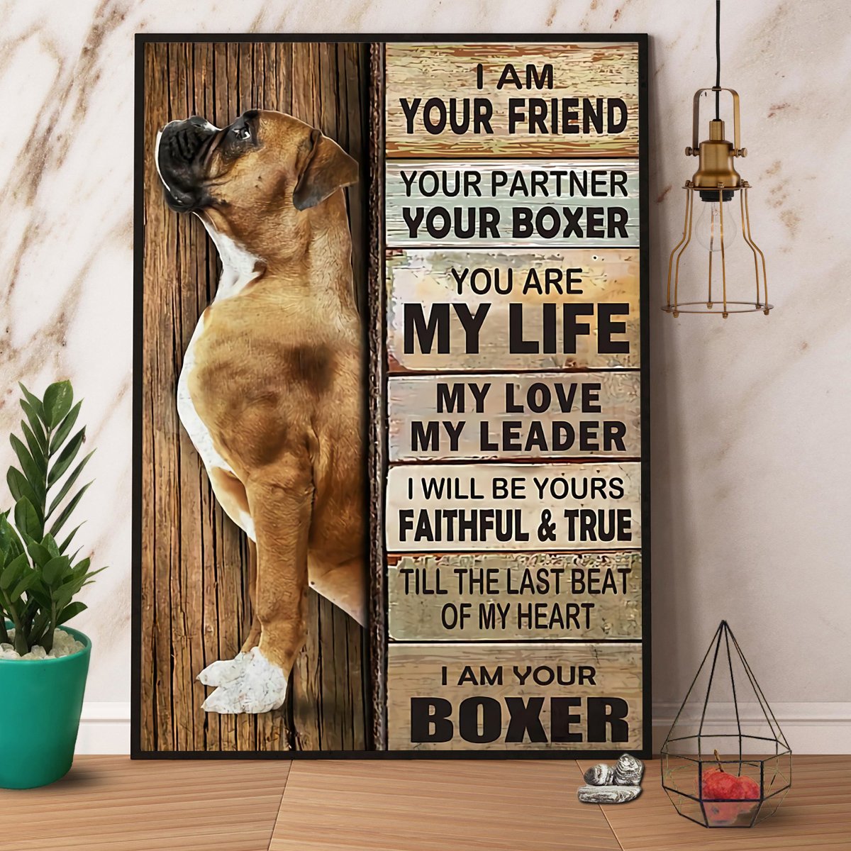 Boxer I Am Your Friend Your Partner You Are My Life My Love Satin Poster Portrait No Frame