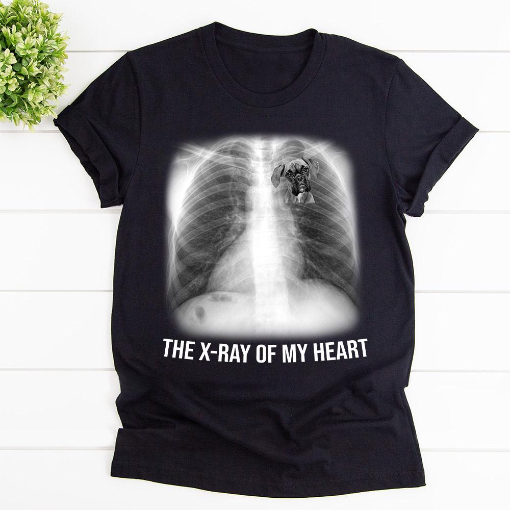 Boxer The X-Ray Of My Heart Cotton T Shirt Black Unisex S-6XL