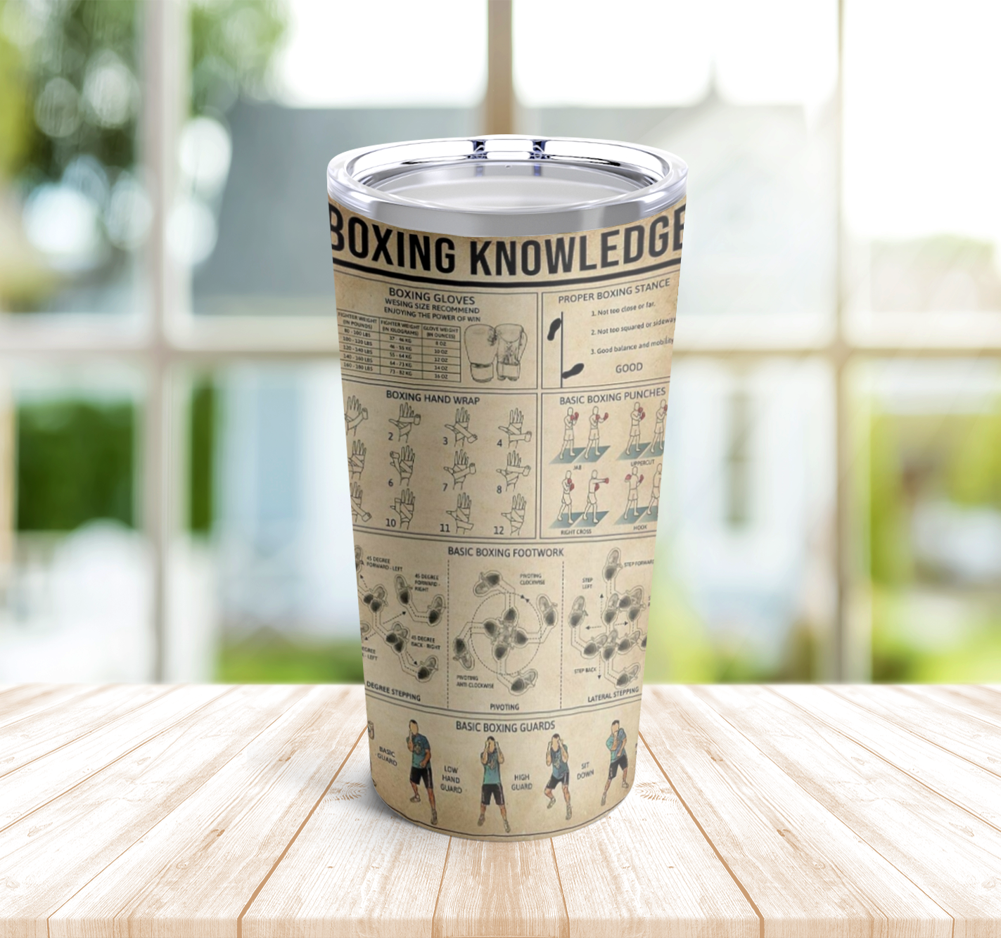 Boxing Knowledge 3 Tumbler Stainless Steel 20oz