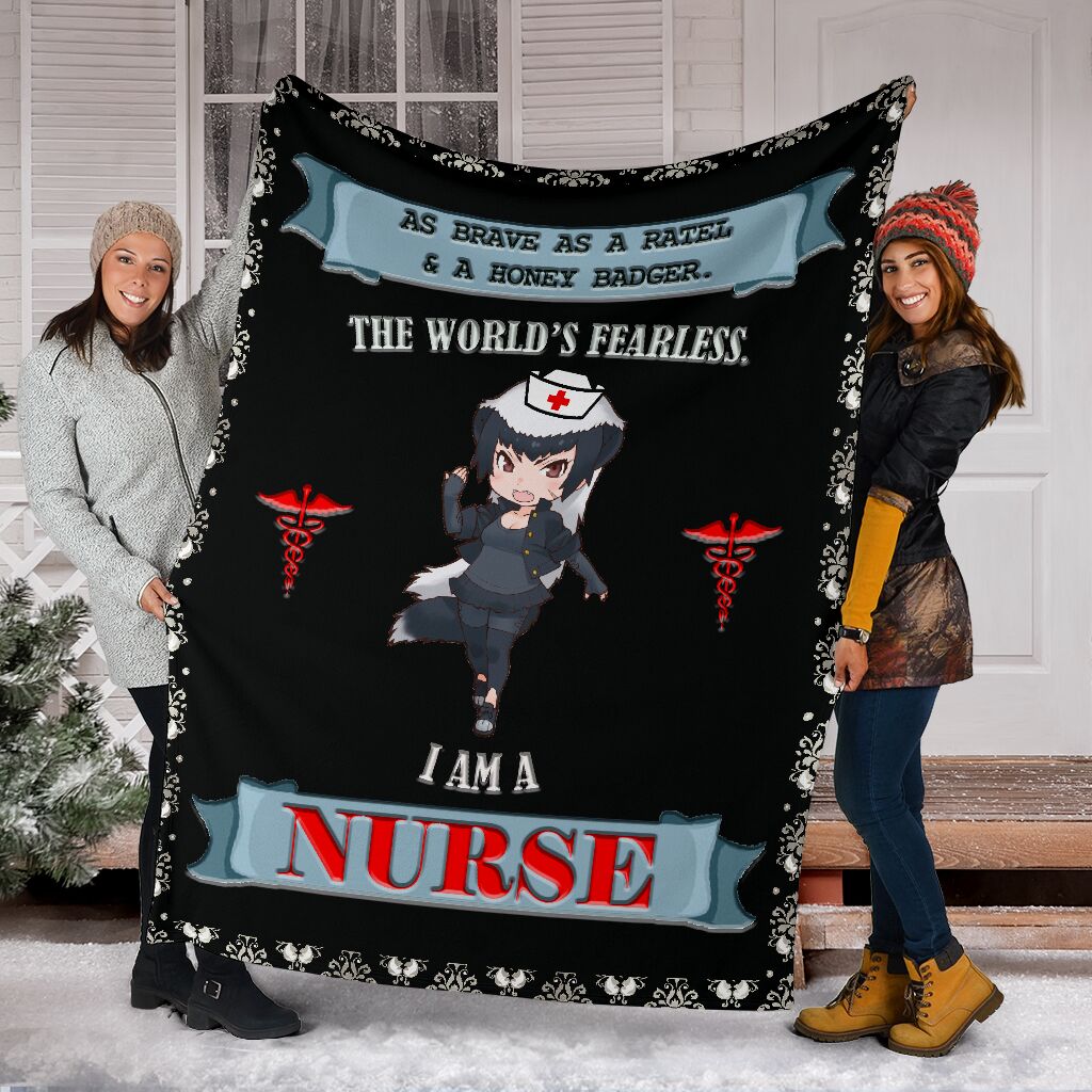 Brave Nurse Fleece Blanket Small Medium Large X-Large