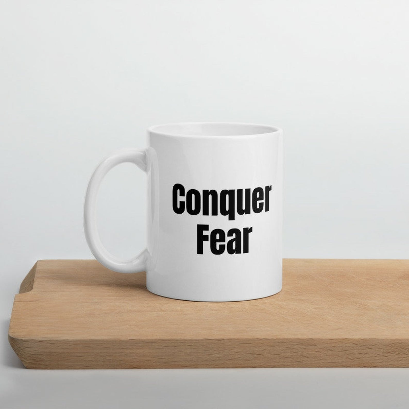 Bravery Conquer Fear Mug White Ceramic 11-15Oz Coffee Tea Cup