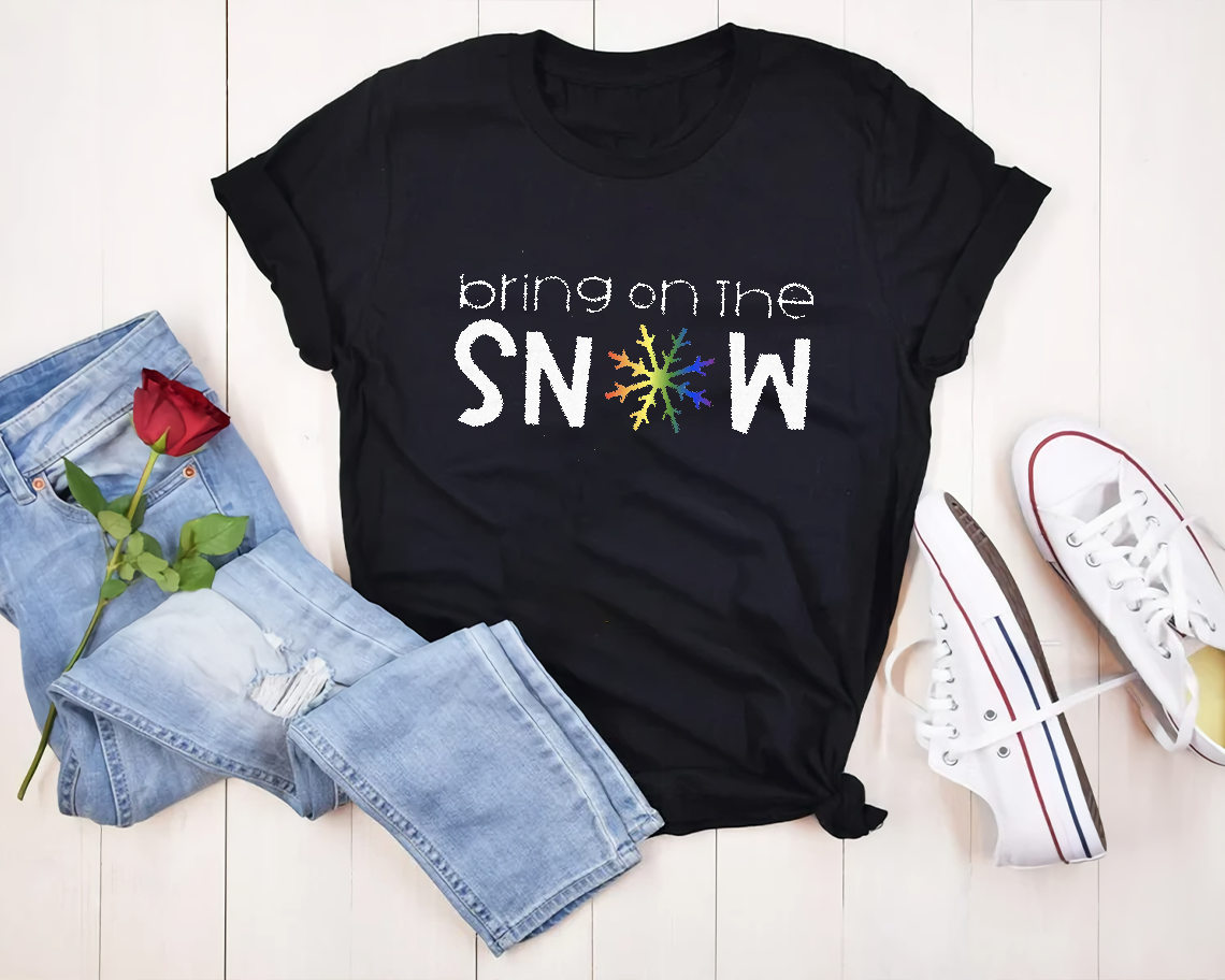 Bring On The Snow Gay Ski Lgbt T-shirt Unisex S-6xl