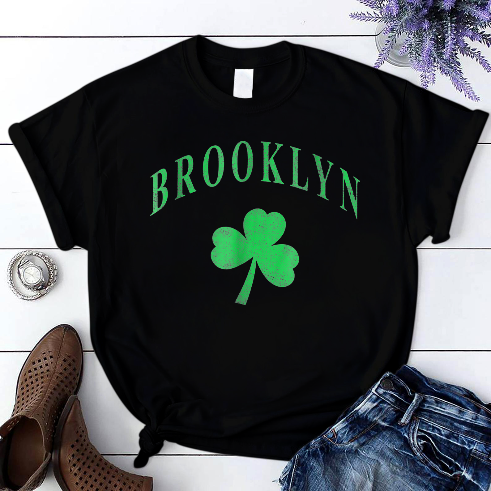 Brooklyn New York St. Patrick 'S Day Irish Shamrock T Shirt Unisex S-6Xl