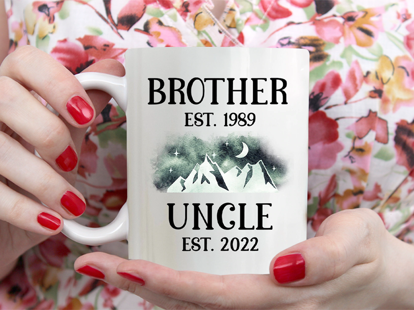 Brother Est 1989 Uncle Est 2022 Mug White Ceramic 11-15oz Coffee Tea Cup