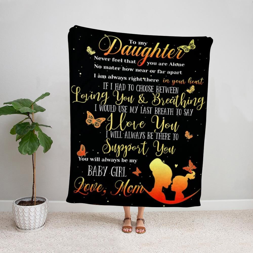 Butterflies to my daughter i will always be there to support you love you Fleece Blanket