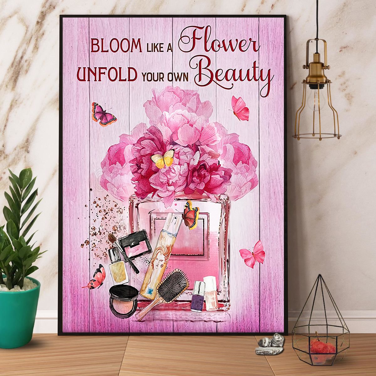 Butterfly Bloom Like A Flower Unfold Your Own Beauty Satin Poster Portrait No Frame