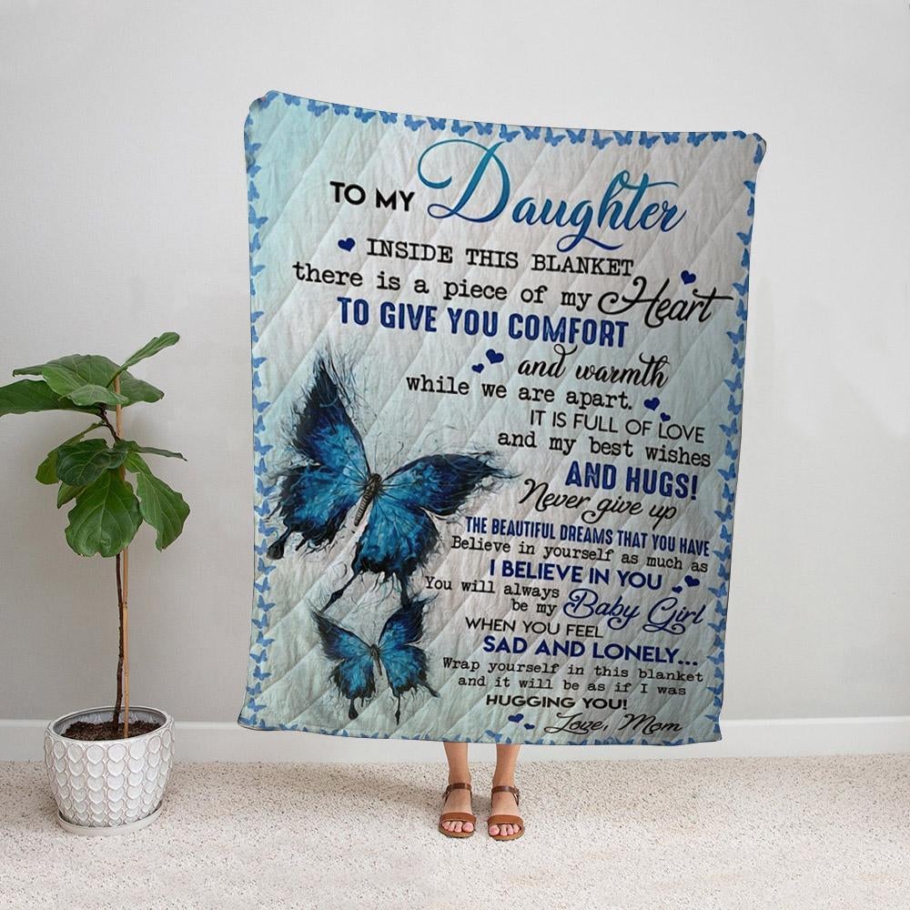 Butterfly couple to my daughter to give you confort and warmth Fleece Blanket