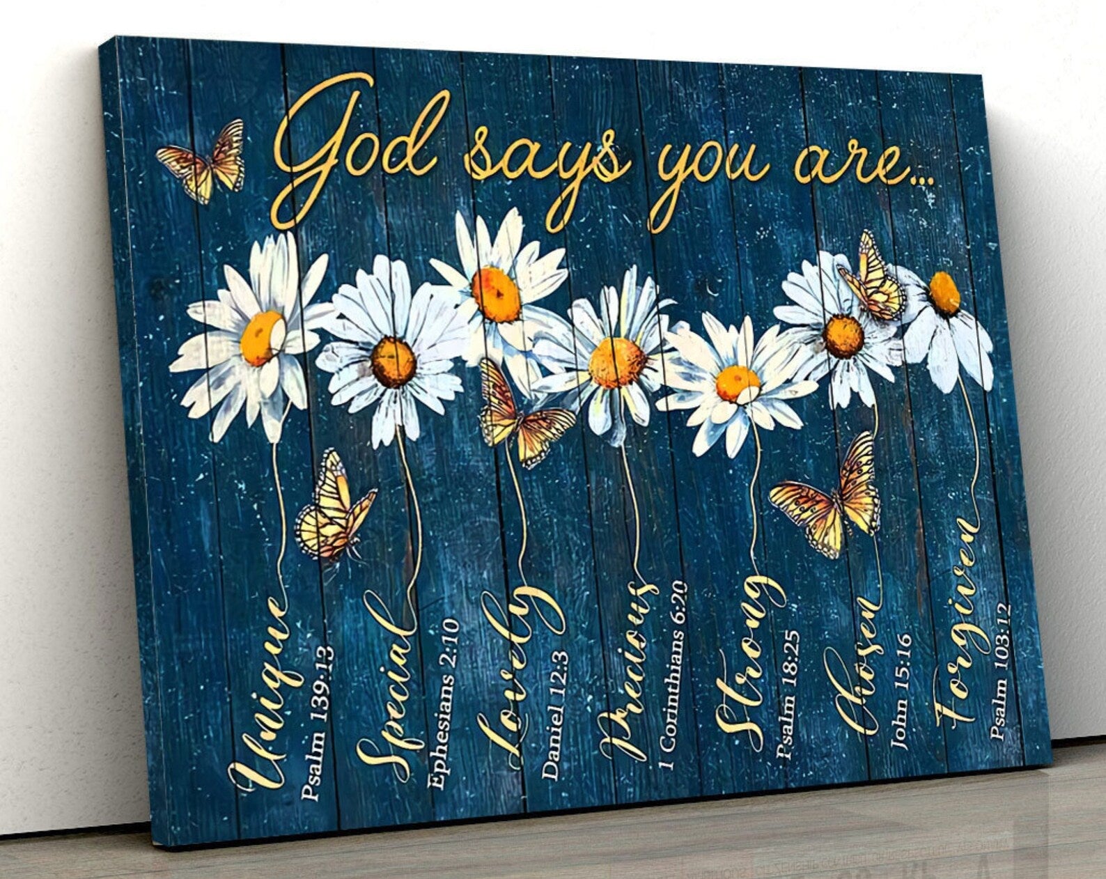 Butterfly God Says You Are Butterfly Christian God Birthday Thanksgiving Christmas Gift Frame Wrapped Canvas Home Decor full size