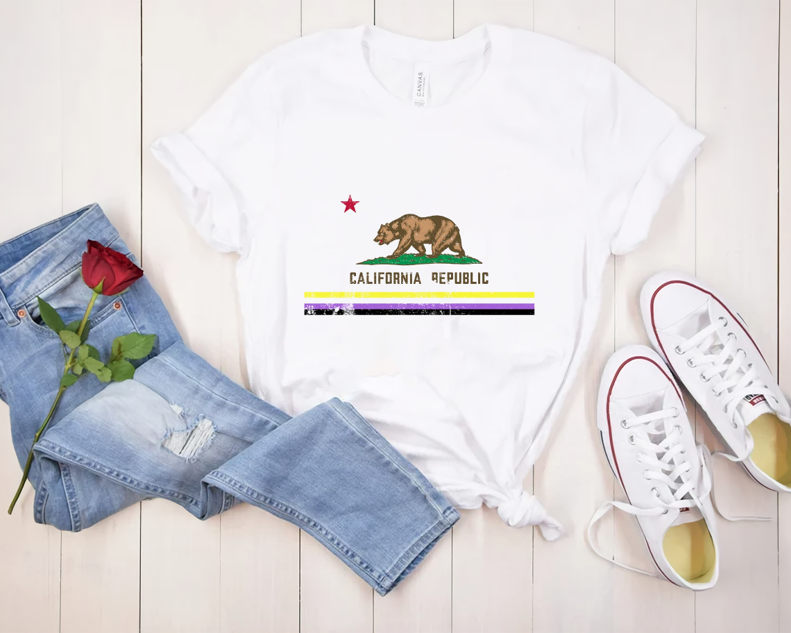 California Republic Pride Gay Lgbt T-shirt Unisex S-6xl