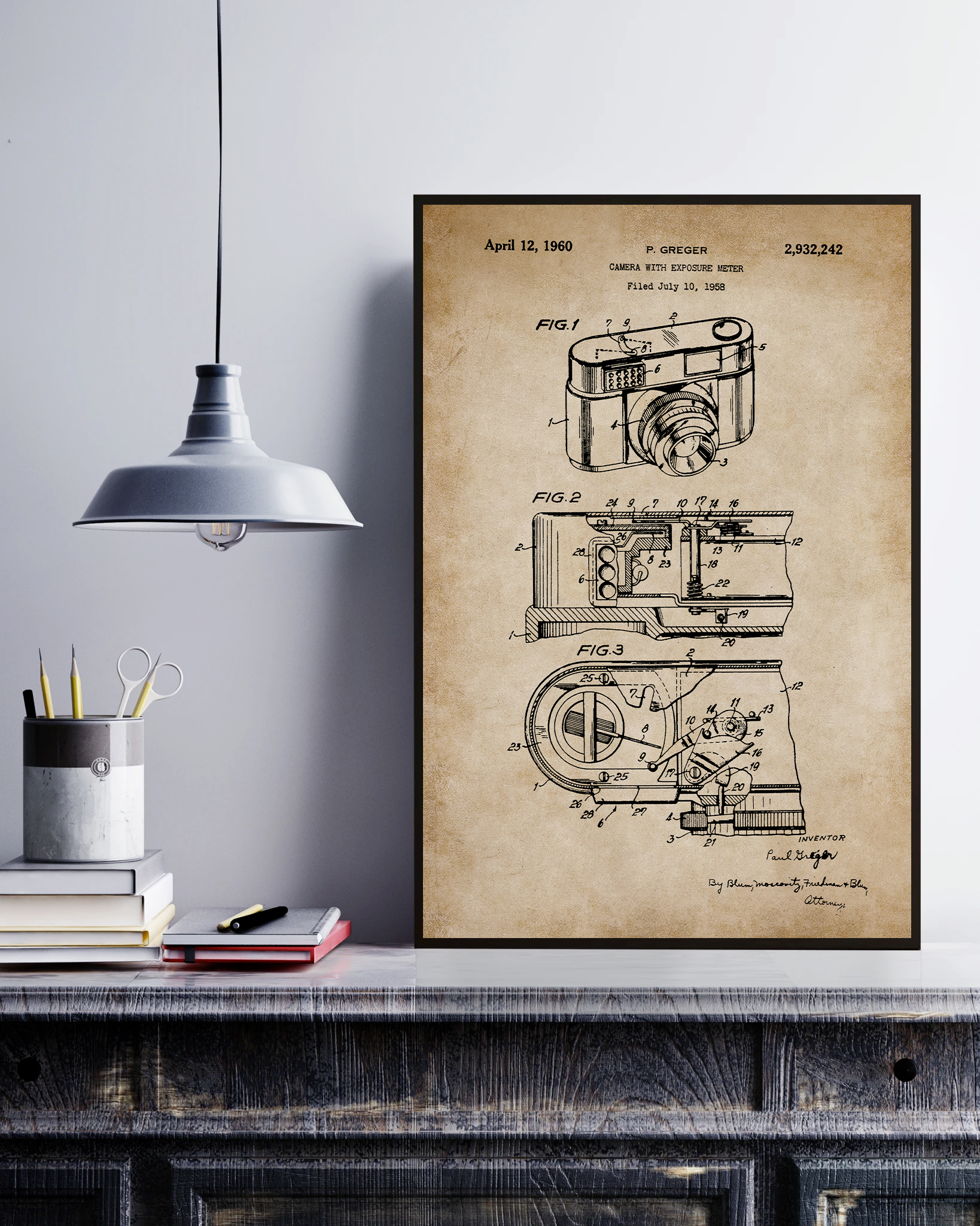 Camera With Exposure Meter Poster No Frame