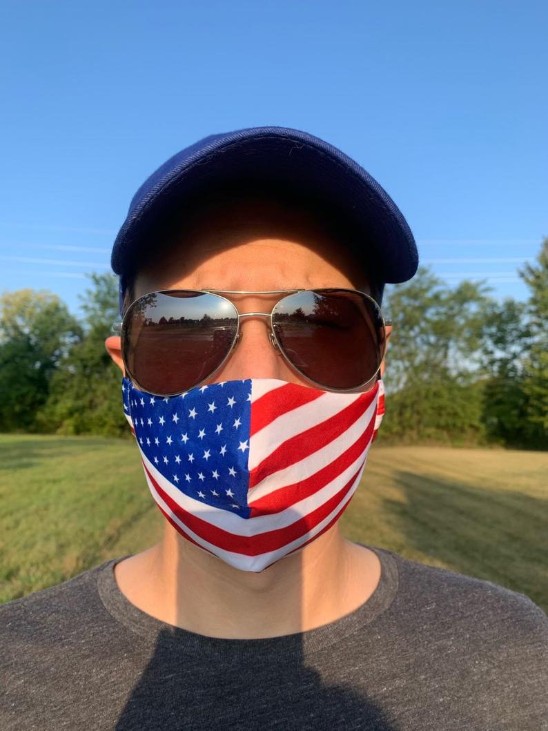 American Flag USA Cloth Mask Full 3D Unisex